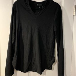 NWT Black athletic hooded pullover size L